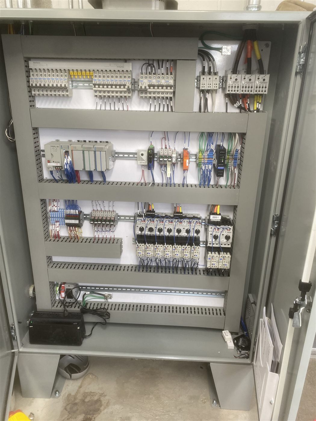 Finished control panel interior