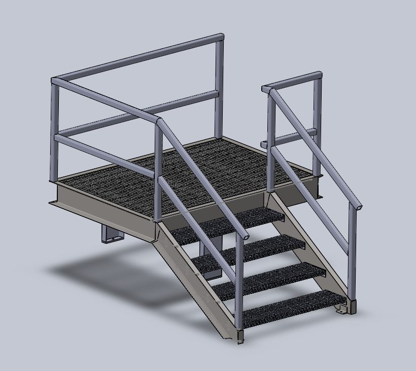 CAD model of the steps